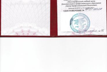 Образец удостоверения по РС.